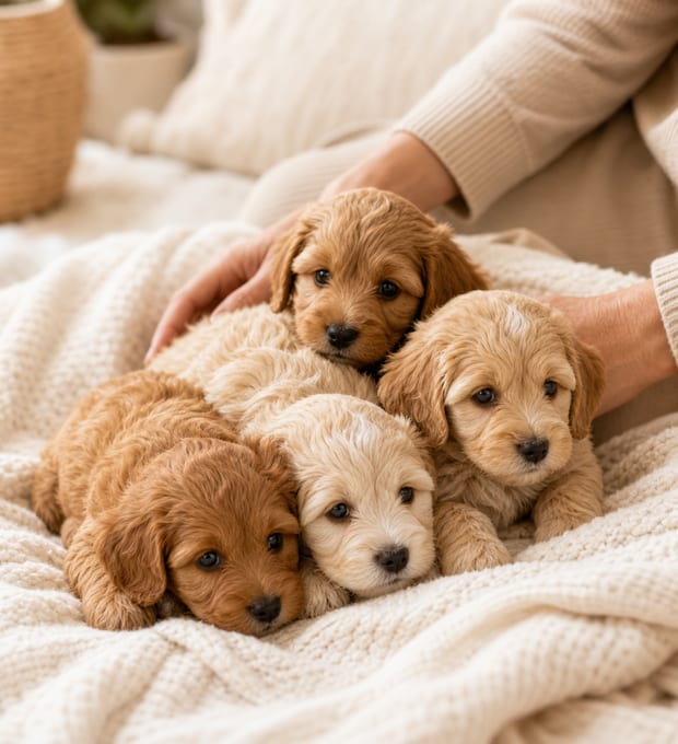 Hand-picked breeders raising puppies in home settings for Wellspring Puppies across Dallas–Fort Worth